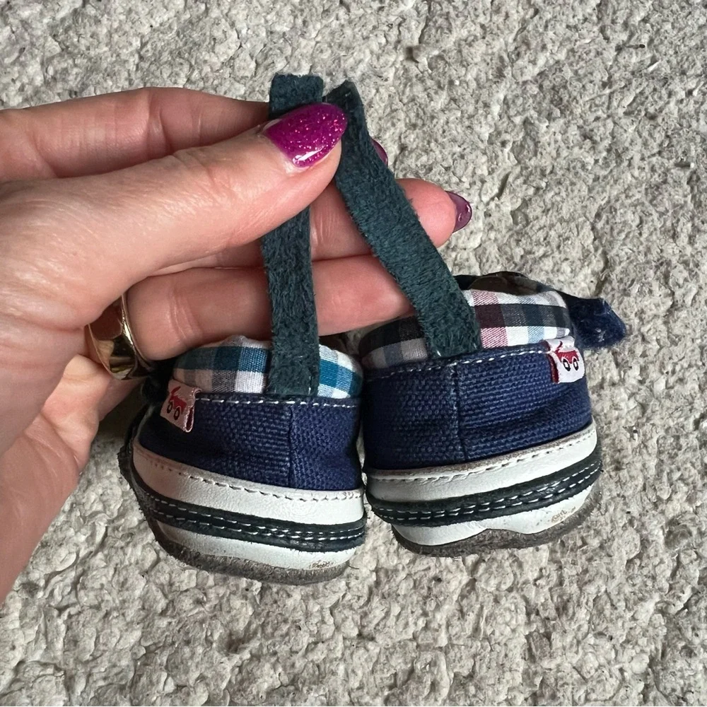 See Kai Run: Baby Boy Crib Walker Soft Bottom Leather Sneakers Size 0-6M